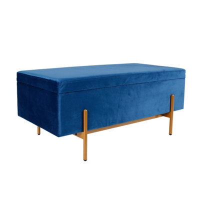 UK HomeLiving Ursinia Footstool - Blue