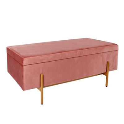 UK HomeLiving Ursinia Footstool - Pink