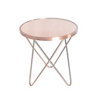 UK HomeLiving Waterlily Lamp Table - Copper