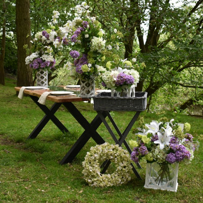 UK Homeliving White Hydrangea Wreath - 4