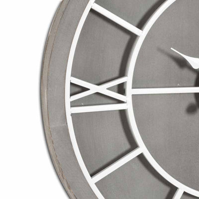UK Homeliving Williston Grey Wall Clock - 4