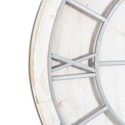 UK Homeliving Williston White Wall Clock - 3
