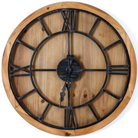 UK Homeliving Williston Wooden Wall Clock