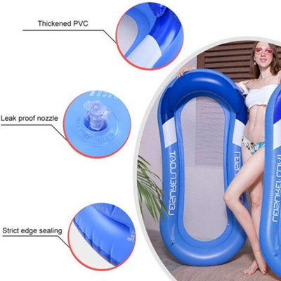 UK Inflatable Lilo Lounger Chair Floating Row Beach Swimming Pool Air ...