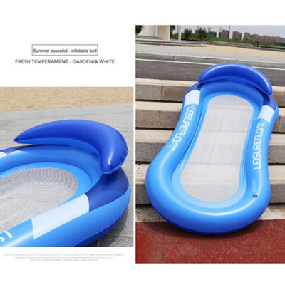 UK Inflatable Lilo Lounger Chair Floating Row Beach Swimming Pool Air ...