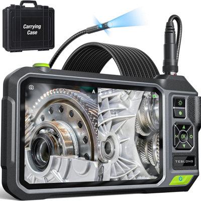 UK Inspection Camera 5m Triple Lens Borescope with 7" IPS Screen - 1080P HD Industrial Inspection Camera