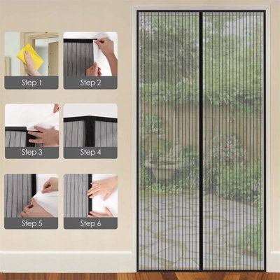 Magnetic Screen Door 150x210cm Mesh Curtain
