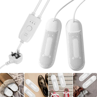UK Plug Electric Shoe Dryer Boots Dryer Warmer With Timer Sweaty