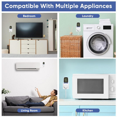 UK Plug In Electricity Power Consumption Meter Energy Monitor Watt Kwh Analyser