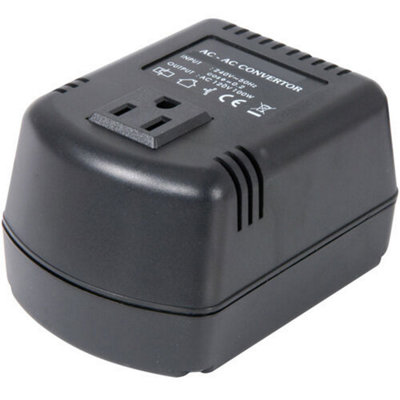 UK Plug to US Socket Voltage Step Down Converter - 230V 110V 70W - Mains Adapter
