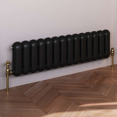 UK Radiators 1/2BSP 10mm Angled Polished Brass Traditional Thermostatic ...