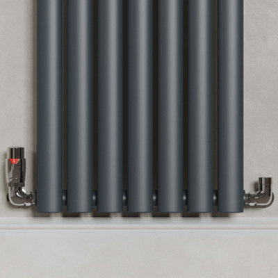 UK Radiators 1/2BSP 10mm Corner Chrome Modern Thermostatic Radiator ...