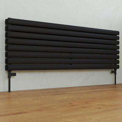 UK Radiators 1/2BSP 10mm Straight Black Modern Manual Radiator Valve ...