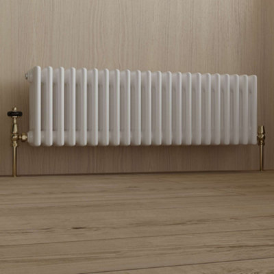 UK Radiators 1/2BSP 8mm Angled Polished Brass Traditional Thermostatic ...