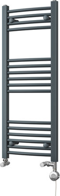 UK Radiators 1082BTU H1000mm x W400mm Anthracite Curved Ladder Dual ...