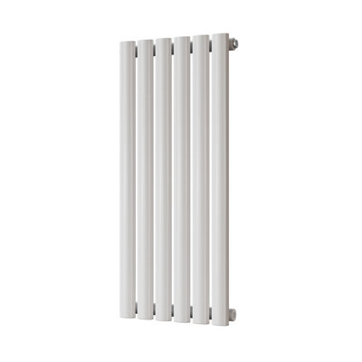 UK Radiators 1143BTU H800mm x W348mm White Elliptical Tube Horizontal ...