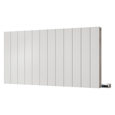 UK Radiators 1200W H600mm x W1124mm White Electric Flat Tube Horizontal ...