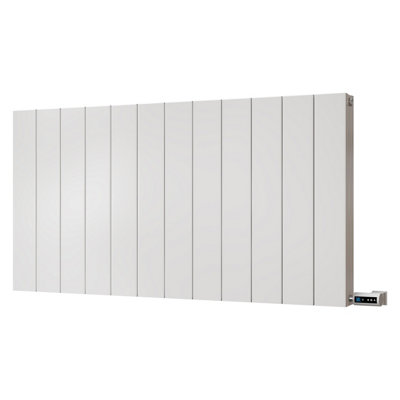 UK Radiators 1200W H600mm x W1124mm White Electric Flat Tube Horizontal ...