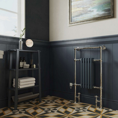 UK Radiators 1239BTU H963mm x W538mm Anthracite Traditional Column Dual ...