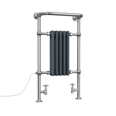 UK Radiators 1239BTU H963mm x W538mm Anthracite Traditional Column Dual ...