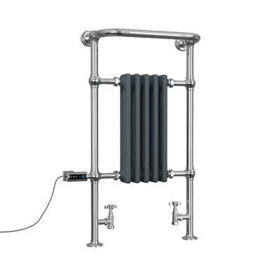 UK Radiators 1239BTU H963mm x W538mm Anthracite Traditional ...