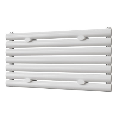 UK Radiators 1331BTU H406mm x W800mm White Elliptical Tube Horizontal ...