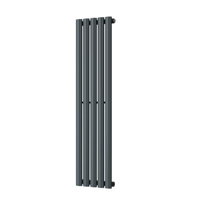 UK Radiators 1368BTU H1200mm x W290mm Anthracite Elliptical Tube ...