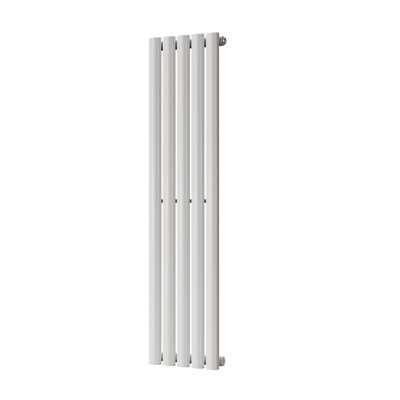 UK Radiators 1368BTU H1200mm x W290mm White Elliptical Tube Vertical ...
