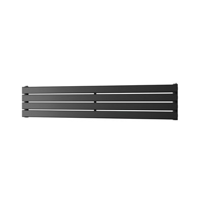 UK Radiators 1443BTU H272mm x W1400mm Black Flat Tube Horizontal ...