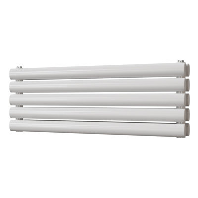 UK Radiators 1443BTU H290mm x W800mm White Elliptical Tube Horizontal ...