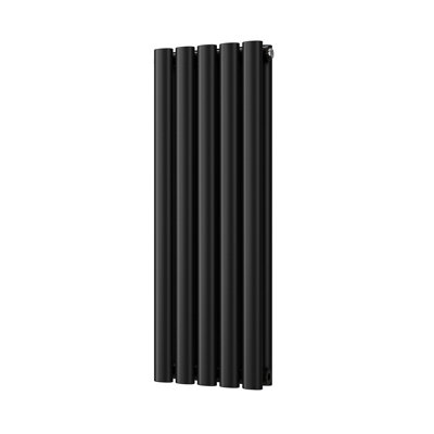 UK Radiators 1443BTU H800mm x W290mm Black Elliptical Tube Horizontal ...