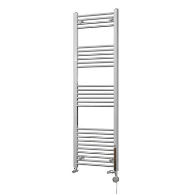 UK Radiators 1447BTU H1600mm x W500mm Chrome Straight Ladder ...