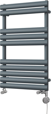 UK Radiators 1447BTU H825mm x W500mm Anthracite Elliptical Tube ...