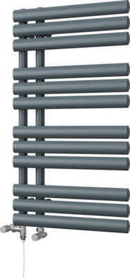 UK Radiators 1508BTU H884mm x W500mm Anthracite Elliptical Tube ...
