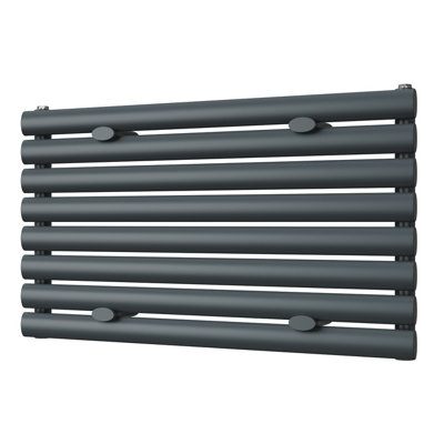 UK Radiators 1522BTU H464mm x W800mm Anthracite Elliptical Tube ...