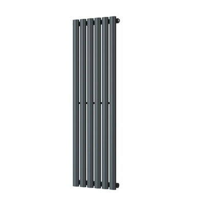 UK Radiators 1641BTU H1200mm x W348mm Anthracite Elliptical Tube ...