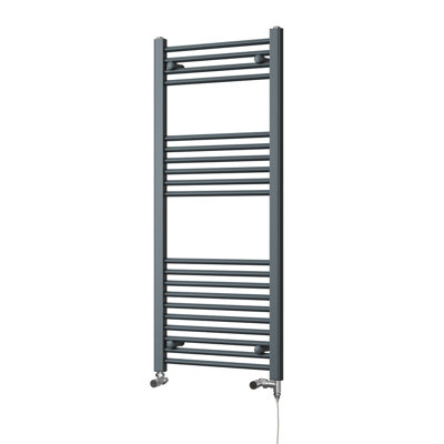 UK Radiators 1641BTU H1200mm x W500mm Anthracite Straight Ladder ...