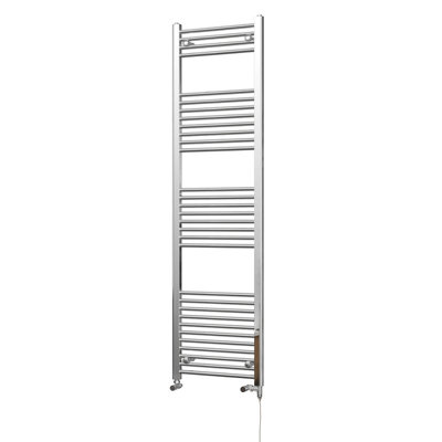 UK Radiators 1672BTU H1800mm x W500mm Chrome Straight Ladder Standard ...
