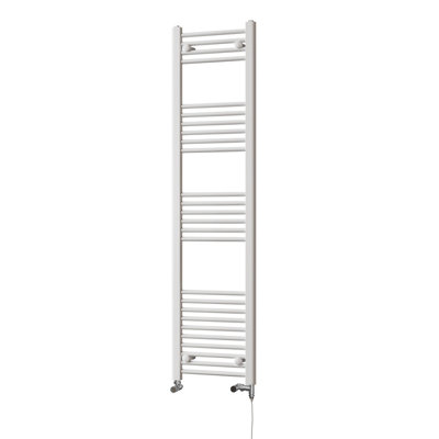 UK Radiators 1723BTU H1600mm x W400mm White Straight Ladder Standard ...