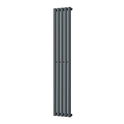UK Radiators 1815BTU H1600mm x W290mm Anthracite Elliptical Tube ...