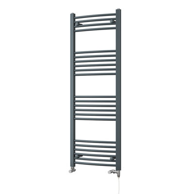 UK Radiators 1860BTU H1400mm x W500mm Anthracite Curved Ladder Dual ...