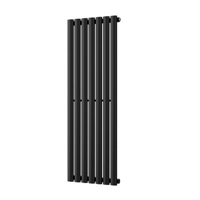 UK Radiators 1914BTU H1200mm x W406mm Black Elliptical Tube Vertical ...