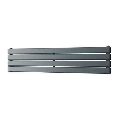 UK Radiators 1948BTU H272mm x W1200mm Anthracite Flat Tube Horizontal ...
