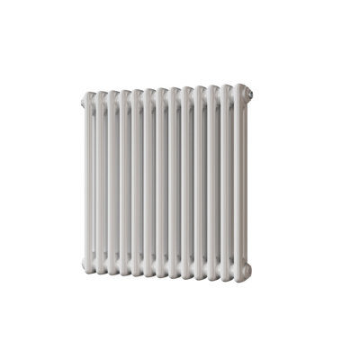 UK Radiators 2030BTU H600mm x W592mm White 2 Column Horizontal ...