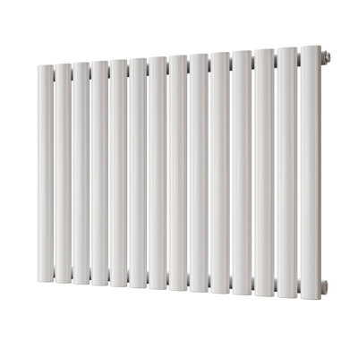 UK Radiators 2102BTU H600mm x W812mm White Elliptical Tube Horizontal ...