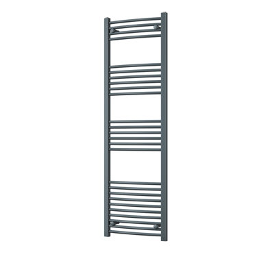 UK Radiators 2153BTU H1600mm x W500mm Anthracite Curved Ladder Heated ...