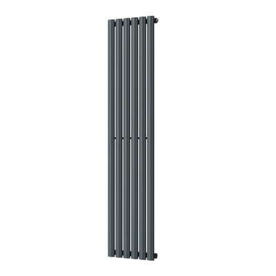 UK Radiators 2180BTU H1600mm x W348mm Anthracite Elliptical Tube ...