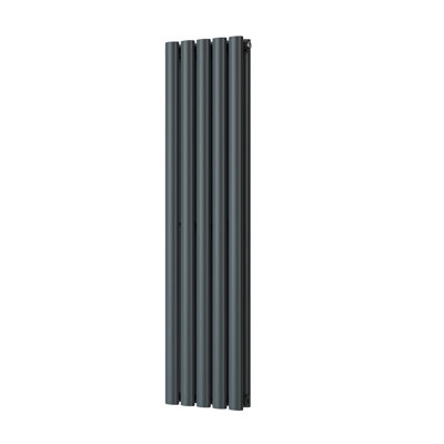 UK Radiators 2187BTU H1200mm x W290mm Anthracite Elliptical Tube ...