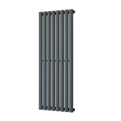 UK Radiators 2187BTU H1200mm x W464mm Anthracite Elliptical Tube ...