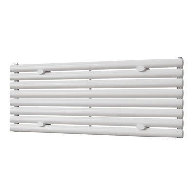 UK Radiators 2187BTU H464mm x W1200mm White Elliptical Tube Horizontal ...